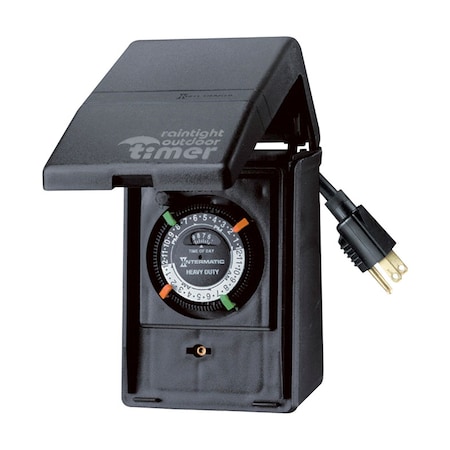 Intermatic Outdoor Heavy Duty Timer 120 V Black HB11KD89